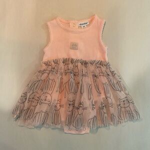 Adorable pink kitty cat dress for baby